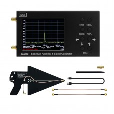 HAMGEEK SSA6G 35MHz-6200MHz RF Spectrum Analyzer RF Multimeter Spectrum Explorer + HT6 Log Periodic Antenna