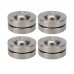 4pcs 45mm/1.8" Stainless Steel Speaker Feet Pads with 304 Stainless Steel Balls and Anti-slip Pads
