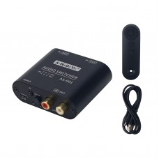 STWX-SW003 2-IN 1-OUT/1-IN 2-OUT Audio Switch Support Remote Control for Power Amplifiers and Signal Sources