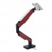 HumaneX T18-1E RGB Gaming Monitor Stand Monitor Arm (Red) with 20KG Payload for 17-49" Screens