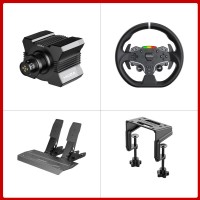 MOZA R5 5.5Nm Direct Drive Wheel Base + 11" ES Steering Wheel + 2-Pedal SRP Lite + Table Clamp