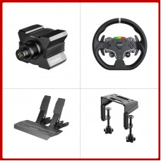 MOZA R5 5.5Nm Direct Drive Wheel Base + 11" ES Steering Wheel + 2-Pedal SRP Lite + Table Clamp