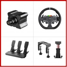 MOZA R5 5.5Nm Wheel Base + 11" ES Steering Wheel + 3-Pedal SRP Lite + Performance Kit + Table Clamp