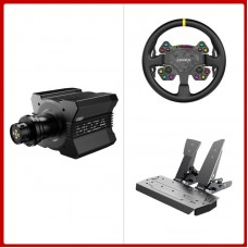 MOZA R12 V2 12Nm Direct Drive Wheel Base + 13-Inch RS V2 Steering Wheel + SR-P 2-Pedal Set for Games