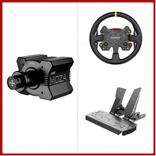 MOZA RACING R9 V3 9Nm Direct Drive Wheel Base + 13-Inch RS V2 Steering Wheel + SR-P 2-Pedal Set