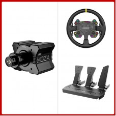 MOZA RACING R9 V3 9Nm Direct Drive Wheel Base + 13-Inch RS V2 Steering Wheel + SR-P 3-Pedal Set