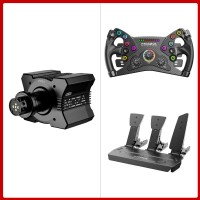 MOZA RACING R9 V3 9Nm Direct Drive Wheel Base + 300mm/11.8" KS Steering Wheel + SR-P 3-Pedal Set