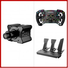 MOZA RACING R9 V3 9Nm Direct Drive Wheel Base + 300mm/11.8" GS V2P GT Wheel + SR-P 3-Pedal Set