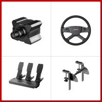 MOZA R5 5.5Nm DD Wheel Base + 15.8" TSW Truck Wheel + 3-Pedal SRP Lite + Table Clamp for TSW Truck Wheel