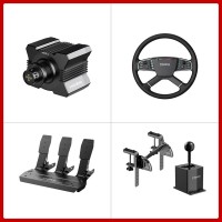 MOZA R5 5.5Nm DD Wheel Base + 15.8" TSW Truck Wheel + 3-Pedal SRP Lite + Table Clamp + HGP Sim Shifter