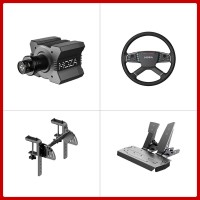 MOZA R9 V3 9Nm Direct Drive Wheel Base + 15.8" TSW Truck Wheel + Table Clamp + SR-P 2-Pedal Set