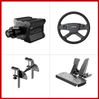 MOZA R12 V2 12Nm Direct Drive Wheel Base + 15.8" TSW Truck Wheel + Table Clamp + SR-P 2-Pedal Set