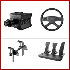 MOZA R12 V2 12Nm Direct Drive Wheel Base + 15.8" TSW Truck Wheel + Table Clamp + SR-P 3-Pedal Set