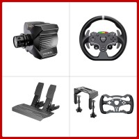 MOZA R3 Wheel Base + 11" ES Lite Steering Wheel + 2-Pedal SRP Lite + Table Clamp + Formula Wheel Mod for PC