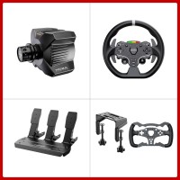 MOZA R3 Wheel Base + 11" ES Lite Steering Wheel + 3-Pedal SRP Lite + Table Clamp + Formula Wheel Mod for PC