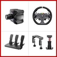 MOZA R3 Wheel Base + 11" ES Lite Steering Wheel + 3-Pedal SRP Lite + Performance Kit + Table Clamp for PC