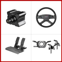 MOZA R5 5.5Nm Wheel Base + 15.8" TSW Truck Wheel + 2-Pedal SRP Lite + Wiper Turn Signal Kit + Table Clamp