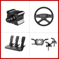 MOZA R5 5.5Nm Wheel Base + 15.8" TSW Truck Wheel + 3-Pedal SRP Lite + Wiper Turn Signal Kit + Table Clamp