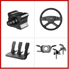 MOZA R5 5.5Nm Wheel Base + 15.8" TSW Truck Wheel + 3-Pedal SRP Lite + Wiper Turn Signal Kit + Table Clamp