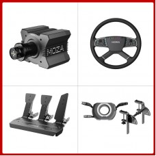 MOZA R9 V2 9Nm Wheel Base + 15.8" TSW Truck Wheel + 3-Pedal SR-P + Wiper Turn Signal Kit + Table Clamp