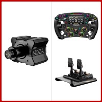 MOZA R9 V3 9Nm Direct Drive Wheel Base + 11" FSR2 Steering Wheel with 6 Paddles + CRP2 2-Pedal Set