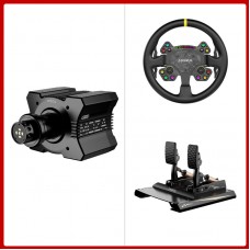 MOZA RACING R9 V3 9Nm Direct Drive Wheel Base + 13-Inch RS V2 Steering Wheel + CRP2 2-Pedal Set