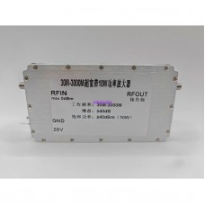 30M-3000M 10W Broadband RF Power Amplifier RF Power Amp with Gain ≥40dB & 28V Operating Voltage