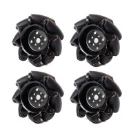 4pcs 3-Inch Mecanum Wheels w/ 6mm Coupling and 700g Total Load Capacity for Smart Car Robot Chassis