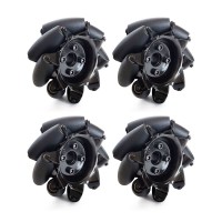 4pcs 4-Inch Mecanum Wheels w/ 14mm Coupling & 150KG Total Load Capacity for Smart Car Robot Chassis