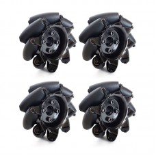4pcs 4-Inch Mecanum Wheels w/ 14mm Coupling & 150KG Total Load Capacity for Smart Car Robot Chassis