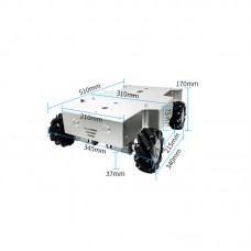 M500 Mecanum Wheel Version 15KG Large Load Capacity Robotic Car Chassis Pendulum Suspension System