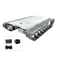 T800S Pro Single Layer Robotic Tank Chassis Metal Track 15KG Load Capacity with Opensource Electronic Control Development Kit