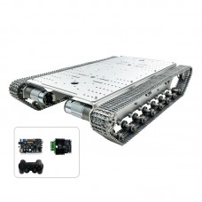 T800S Pro Single Layer Robotic Tank Chassis Metal Track 15KG Load Capacity with Opensource Electronic Control Development Kit