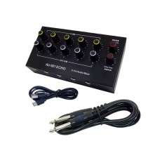 AU-501 Audio Mixer Microphone Instrument 5-IN 1-OUT Audio Expansion with Reverb Function