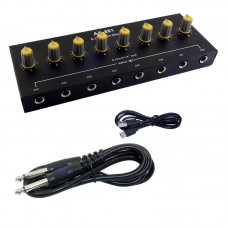 AU-801 8-IN 1-OUT Microphone Instrument Multiple-channel Input Audio Mixer Outdoor Audio Expansion