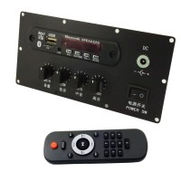 Outdoor Speaker HiFi Preamplifier Board NE5532x3 Built-in Boost Module Bluetooth Receiving MP3 Decoding with Control Panel