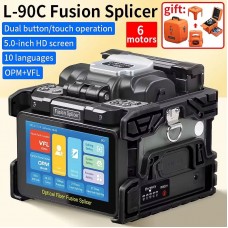 L-90C 6-Motor 3-IN-1 Fusion Splicer Built-in VFL and Optical Power Meter with 5-inch HD Touch Screen