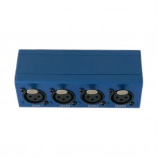 Black ARTNET MINI RDM 4-Port Output DMX512 Controller 2048CH Artnet to DMX Adapter with LED Screen