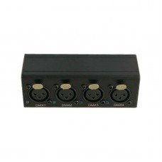 Blue ARTNET MINI RDM 4-Port Output DMX512 Controller 2048CH Artnet to DMX Adapter with LED Screen