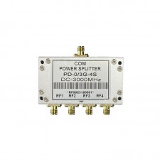 PD-0/3G-4S DC-3000MHz 4-Way Power Splitter RF Power Divider with SMA Female to Female Connector