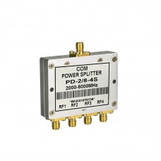 PD-2/8-4S 2000-8000MHz 2-8GHz Microstrip 4-Way Power Splitter with SMA Female to Female Connectors