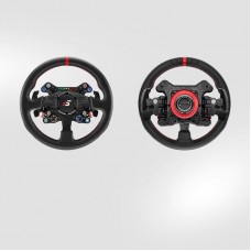 Simagic Neo X-330R 13" (330mm) Classic Steering Wheel Round Racing Wheel with Leather and Red Ring