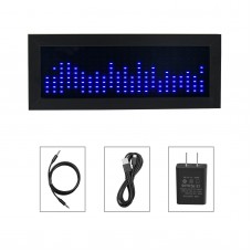 Heareal MS1 Blue LED Music Spectrum Light Voice Control Pickup Dual Channel Input Rhythm Light with Power Adapter