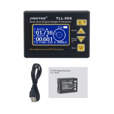 JINGYAN TTL-90S Dual-Axis Angle Protractor Angle Finder Magnetic Inclinometer 0.001° Resolution