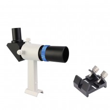 6x30 Metal Correct-Image Finderscope with Crosshair Reticle + Vixen-Style Dovetail Mounting Base