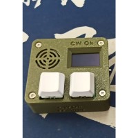 Deep Green 3D Printed Morse Code Trainer 0.96-inch OLED Screen Dual-paddle Automatic CW Key with Square Button CWO Style