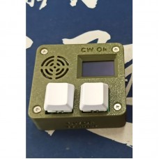 Deep Green 3D Printed Morse Code Trainer 0.96-inch OLED Screen Dual-paddle Automatic CW Key with Square Button CWO Style