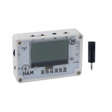 Portable Mini Morse Code Trainer Automatic CW Key with 2.3-inch LCD Screen Support Chinese/English Switch