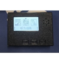 Black Portable 3D-Printed Morse Code Trainer Automatic CW Key 2x3.5mm Port with 2.3-inch LCD Screen