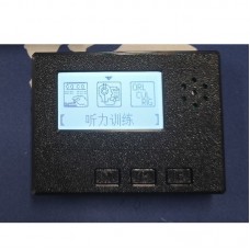 Black Portable 3D-Printed Morse Code Trainer Automatic CW Key 2x3.5mm Port with 2.3-inch LCD Screen